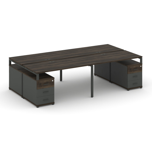 Бенч-система на 4 места с 2 опорными тумбами Concept CN.DRS-325 фото 3