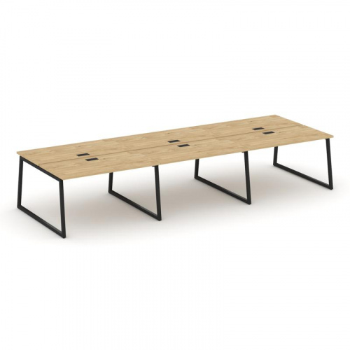 Style Project Рабочая станция 2-х сторон. SN-4T1.DRS-082 Акация Лорка/Металл Антрацит/Заглушка Пласт