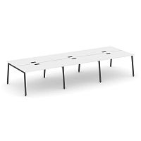 Style Project Рабочая станция 2-х сторон. SN-4A.DRS-082 Белый/Металл Антрацит 3540*1632*750