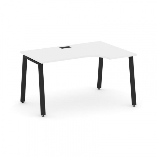 Style Project Стол рабочий эргоном. SN-6A.SPA-022(R) Антрацит/Металл Белый 1580*800/980*750 фото 5