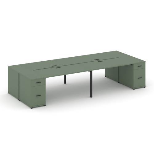 Бенч-система на 4 места с 2 опорными тумбами Concept CN.DRS-432