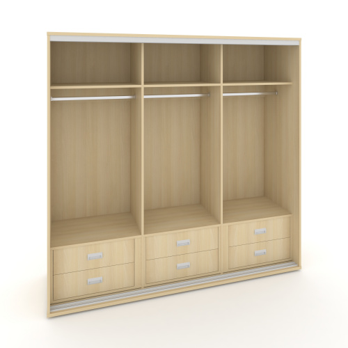 Корпус 3-х секционного шкафа низкого L=2519мм Maris SH.K3-7.2 K4