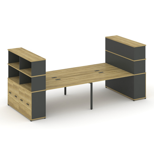 Бенч-система с опорными распашными шкафами Concept CN.DRS-275 фото 4 Бенч-система с опорными распашными шкафами Concept CN.DRS-275 фото 4