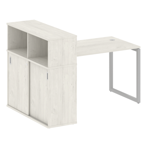 Стол офисный с шкафом-купе на О-обр. м/к Metal System Quattro 40БО.РС-СШК-3.2 фото 9