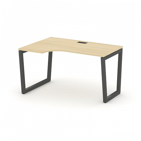 Style Project Стол рабочий эргоном. SN-5T2.SPA-001(L) Акация Лорка/Металл Антрацит/Заглушка Пластик