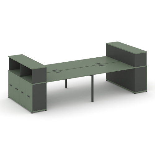 Бенч-система с опорными распашными шкафами Concept CN.DRS-269 фото 2 Бенч-система с опорными распашными шкафами Concept CN.DRS-269 фото 2