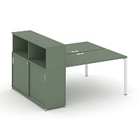 Бенч-система с опорным шкафом-купе с надставкой Concept CN.DRS-237