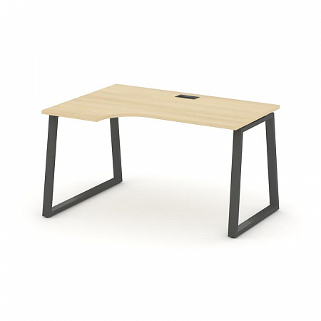 Style Project Стол рабочий эргоном. SN-6T1.SPA-022(L) Акация Лорка/Металл Антрацит/Заглушка Пластик