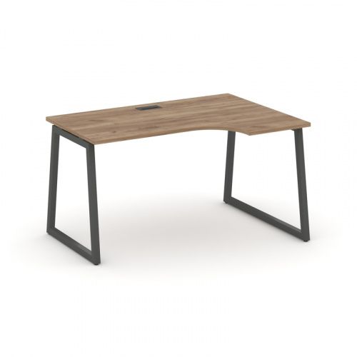 Style Project Стол рабочий эргоном. SN-4T1.SPA-012(R) Акация Лорка/Металл Антрацит/Заглушка Пластик фото 11