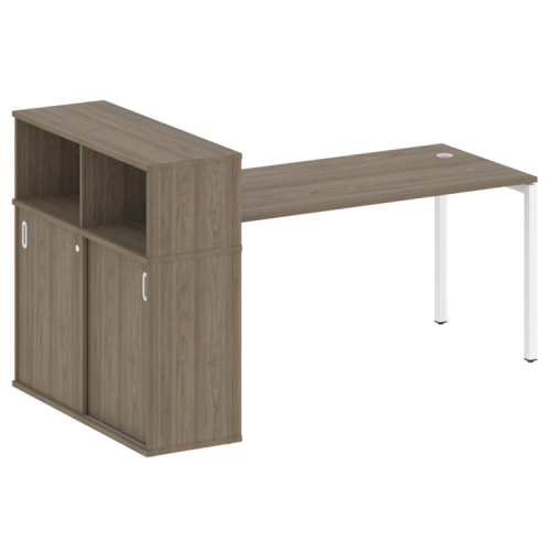 Стол офисный с шкафом-купе на П-обр. м/к Metal System Quattro 40БП.РС-СШК-3.4 фото 2 Стол офисный с шкафом-купе на П-обр. м/к Metal System Quattro 40БП.РС-СШК-3.4 фото 2