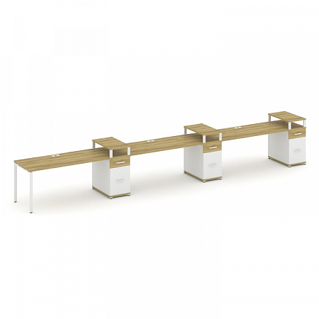 Бенч-система на 3 места с 3 опорными тумбами Concept CN.ORS-464