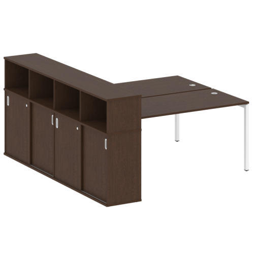 Бенч-система с шкафом-купе на П-обр. м/к Metal System Quattro 40БП.РС-СШК-4.4 фото 5