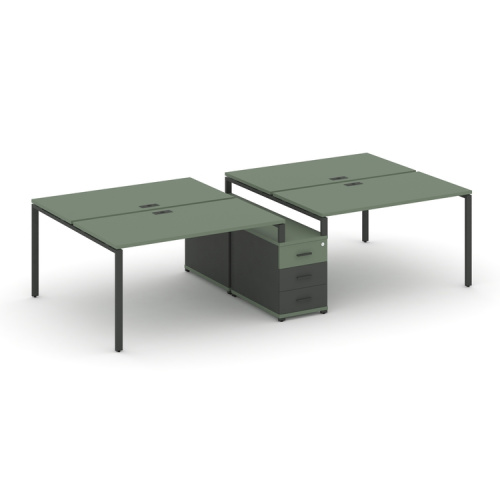 Бенч-система на 4 места с опорной тумбой Concept CN.DRS-310 фото 2