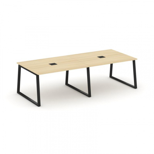 Style Project Стол переговорный SN-6T1.SPRG-043 Акация Лорка/Металл Антрацит/Заглушка Металл Антраци фото 10