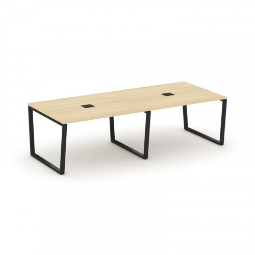 Style Project Стол переговорный SN-6T2.SPRG-043 Акация Лорка/Металл Антрацит/Заглушка Металл Антраци фото 5