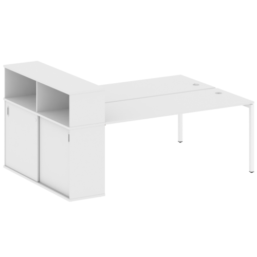 Бенч-система с шкафом-купе на П-обр. м/к Metal System Quattro 40БП.РС-СШК-2.5 фото 12