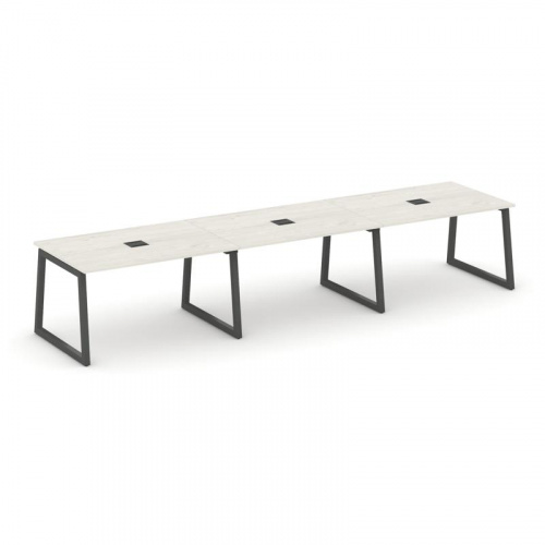 Style Project Стол переговорный SN-5T1.SPRG-022 Акация Лорка/Металл Антрацит/Заглушка Металл Антраци фото 24