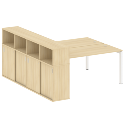 Бенч-система с шкафом-купе на П-обр. м/к Metal System Quattro 50БП.РС-СШК-4.4 фото 7