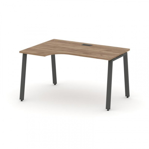 Style Project Стол рабочий эргоном. SN-6A.SPA-011(L) Тиквуд Светлый/Металл Белый 1380*700/980*750 фото 15