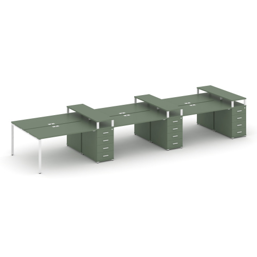 Бенч-система на 6 мест с 3 опорными тумбами Concept CN.DRS-475 Бенч-система на 6 мест с 3 опорными тумбами Concept CN.DRS-475