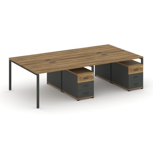 Бенч-система на 4 места с 2 опорными тумбами Concept CN.DRS-320