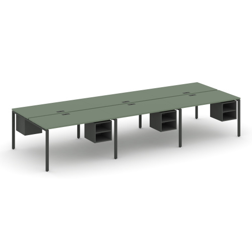 Бенч-система на 6 мест с подвесными тумбами Concept CN.DRS-148 фото 2